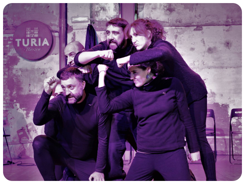 During a Playback Theatre performance.